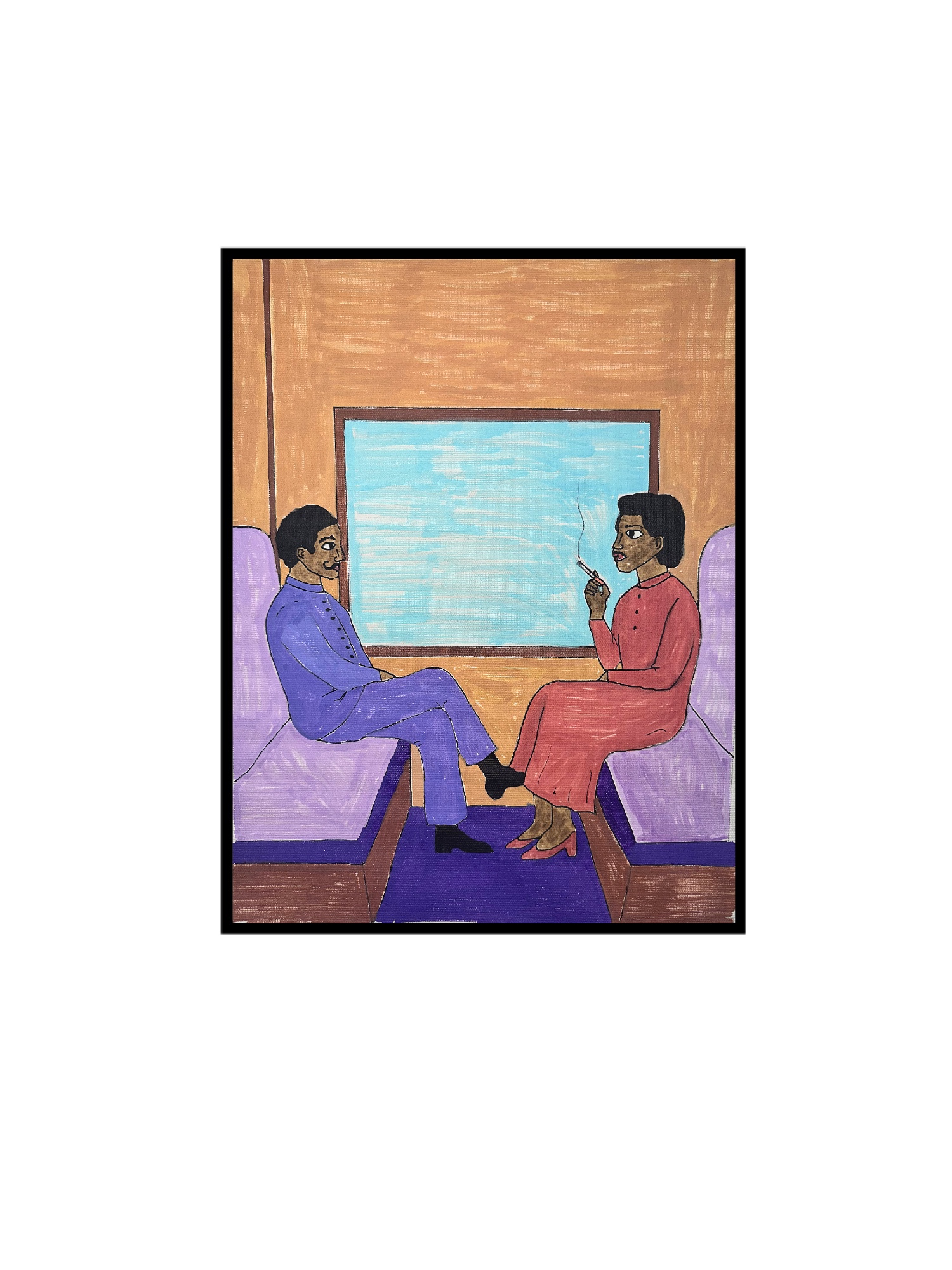 The Train Ride, Acrylic on canvas