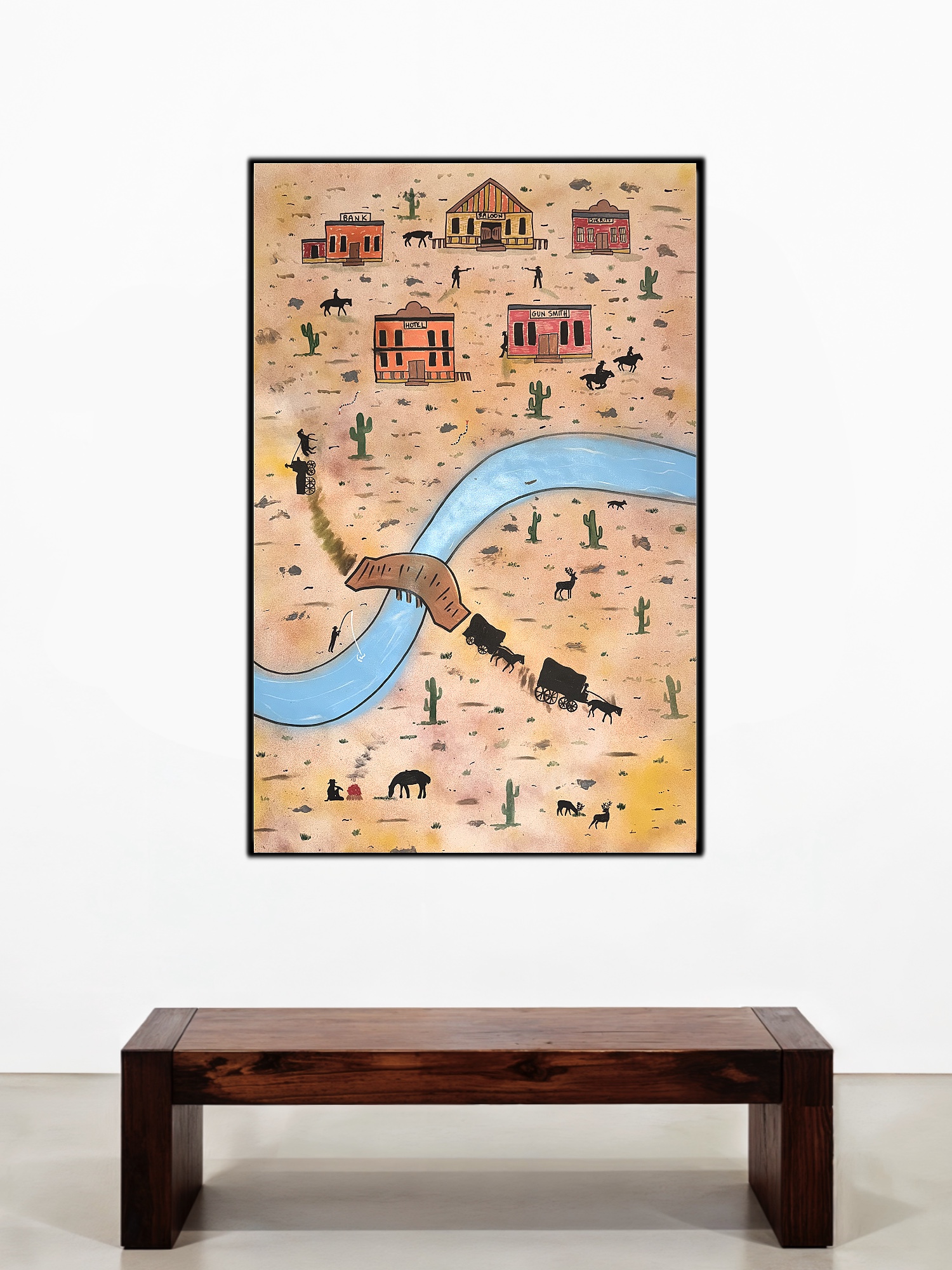 Far to the Far West, Acrylic on canvas