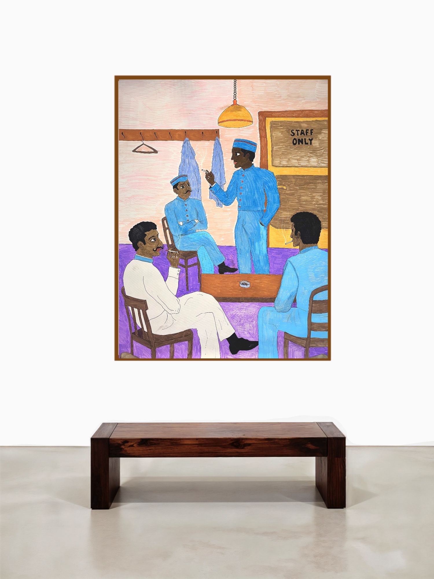 Passing Moments in Hotel Mila, Acrylic on canvas